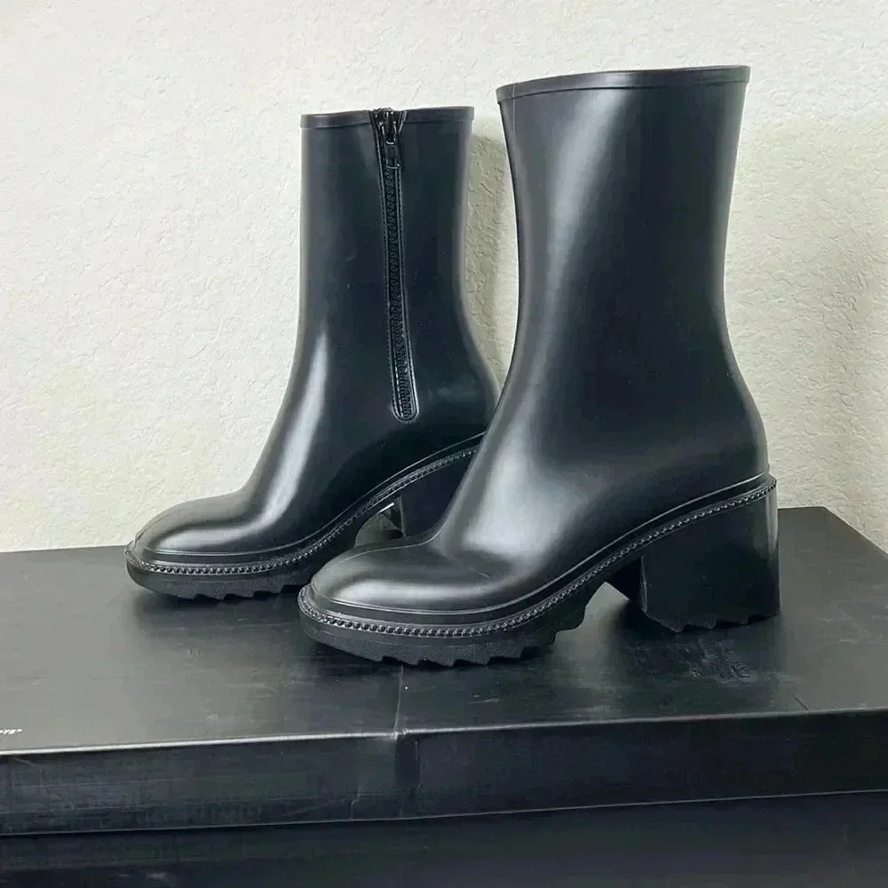 INC International Concepts Black Rain Boots - Picture 6 of 14